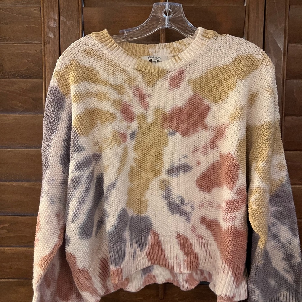 Madewell women’s size L tie dye cotton sweater